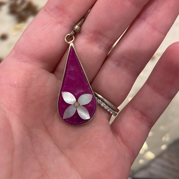 Floral Statement Earrings - Picture 2 of 3